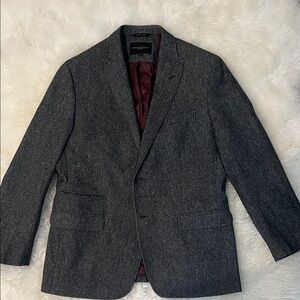 Banana Republic Tweed Charcoal Blazer